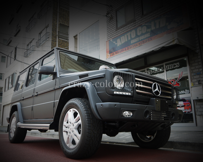 MERCEDES BENZ G-class 2014 MATTE BLACK FULL WRAP | カー MERCEDES BENZ G-class 2014 MATTE BLACK FULL WRAP | カー