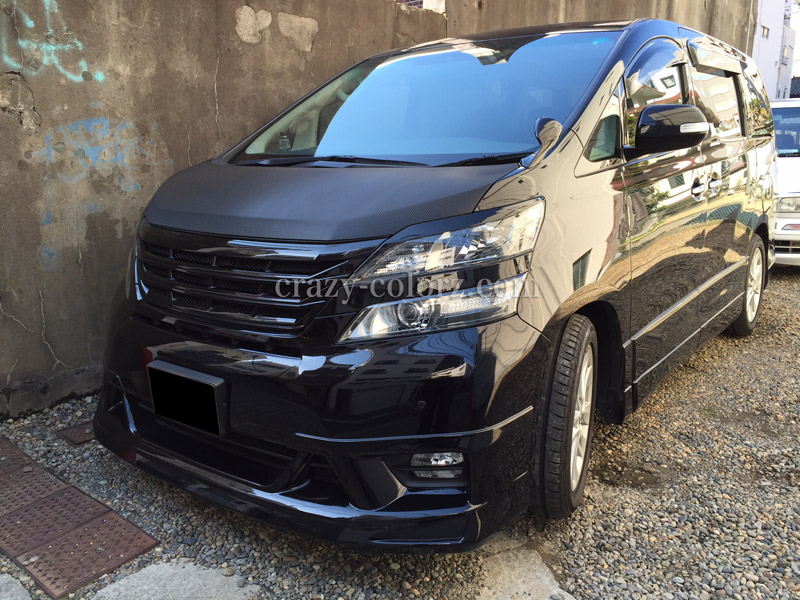 TOYOTA VELLFIRE HOOD CARBON WRAP 