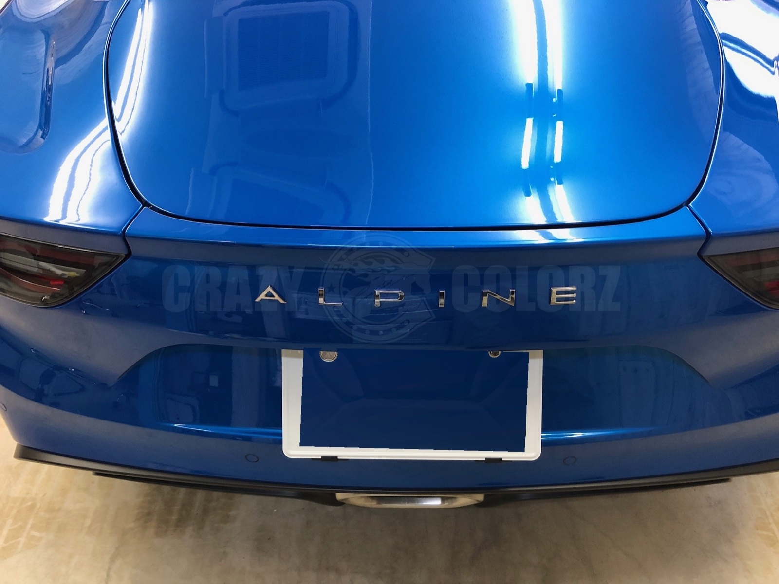アルピーヌA110 アルピーヌブルー ALPINEエンブレムとリアデッキ