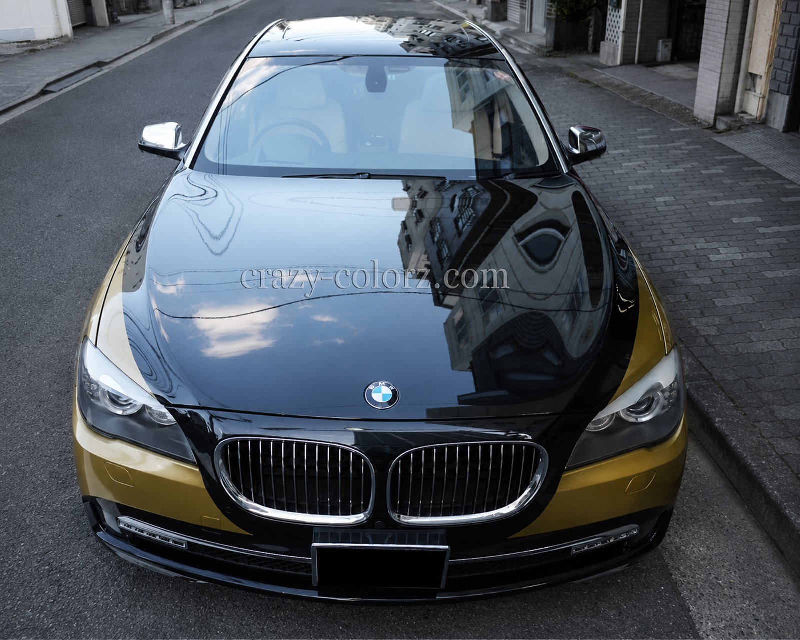 BMW 7シリーズ F01 ツートンラッピングのフロント上面