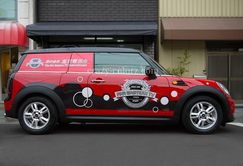 MINI クラブマン R55をクラブバン仕様に仕上げたサイドグラフィック