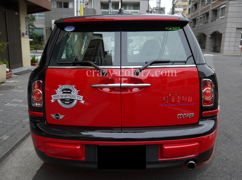 MINI クラブマン R55 クラブバン仕様のリアドアラッピング
