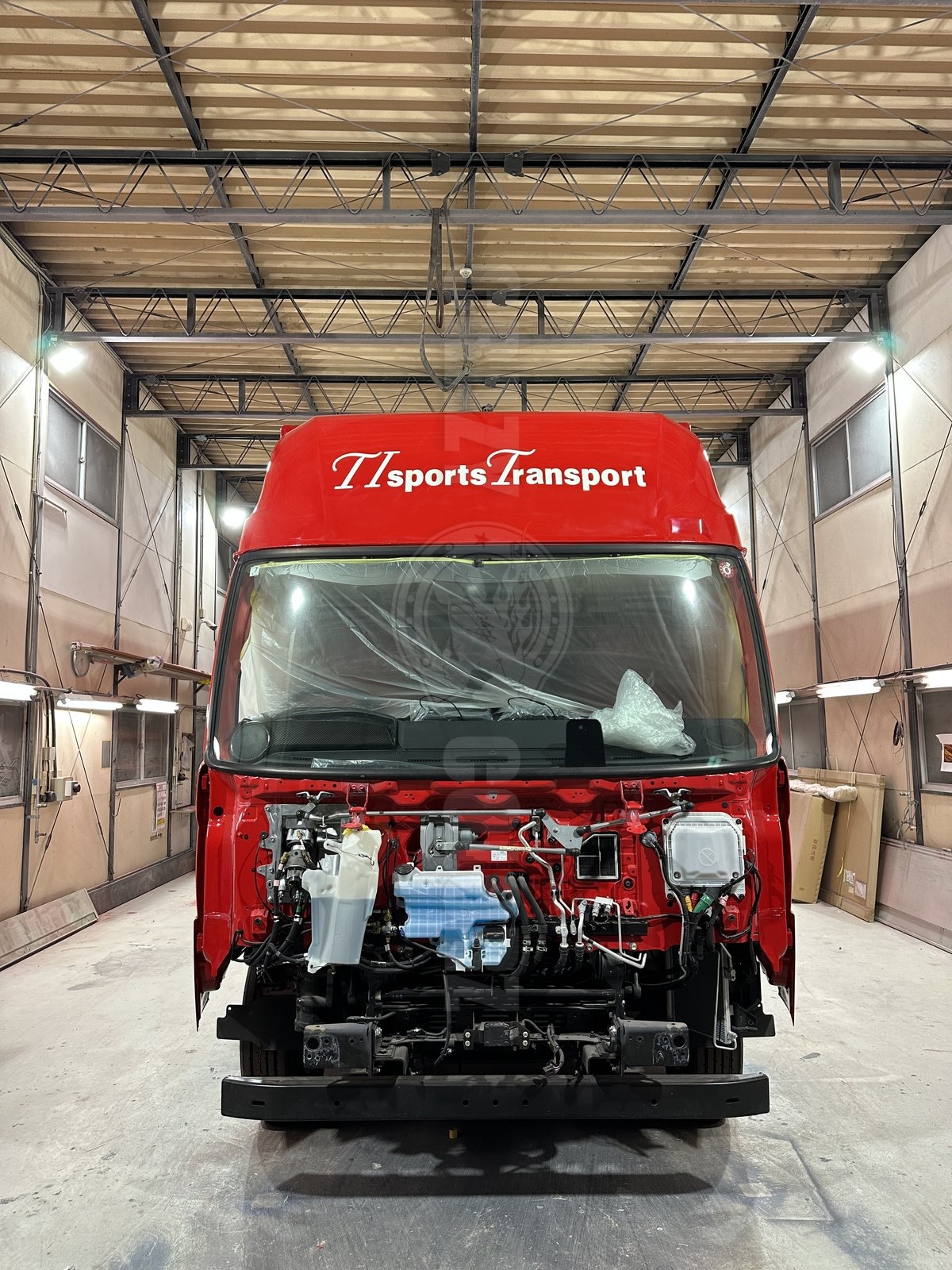 大型トラック キャブ 社名ロゴ 車両マーキング 施工 東京