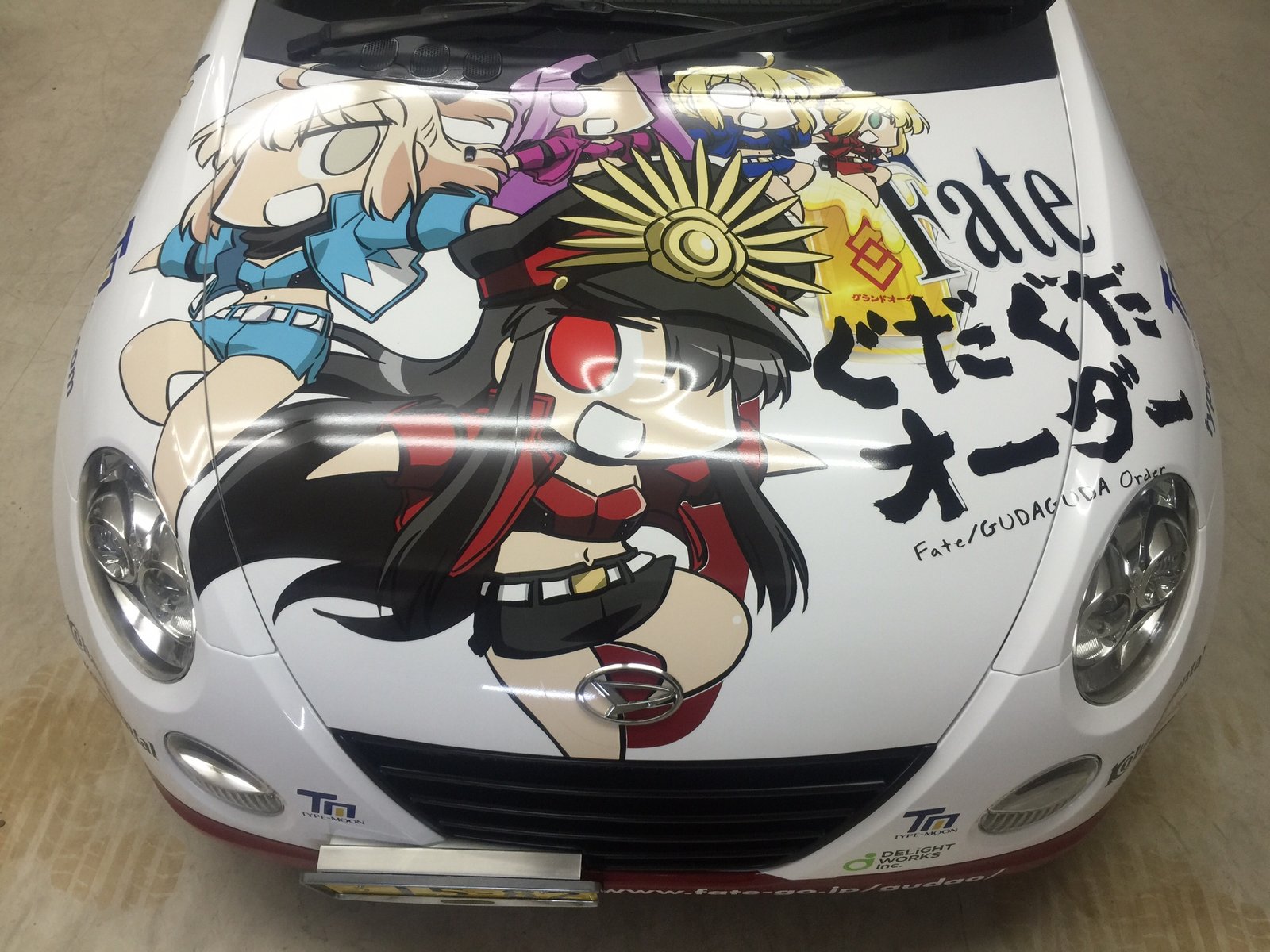 初代ダイハツ コペン ボンネット 痛車ラッピング 東京