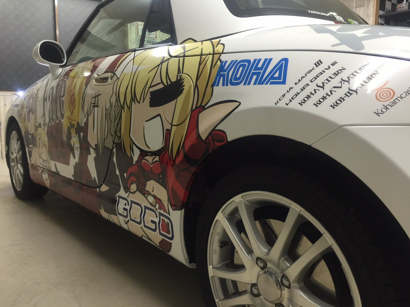 初代ダイハツ コペン 痛車 キャラクター&スポンサーロゴ ラッピング 東京