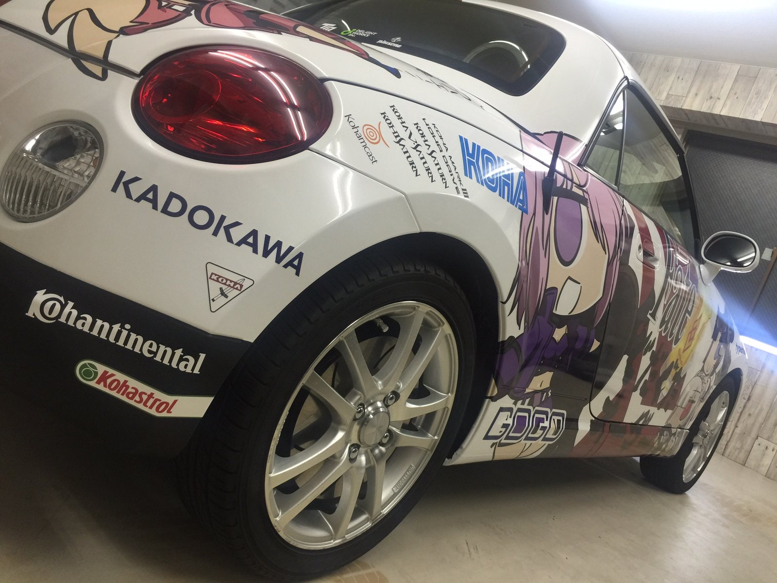 初代ダイハツ コペン リアフェンダー 痛車ラッピング 東京