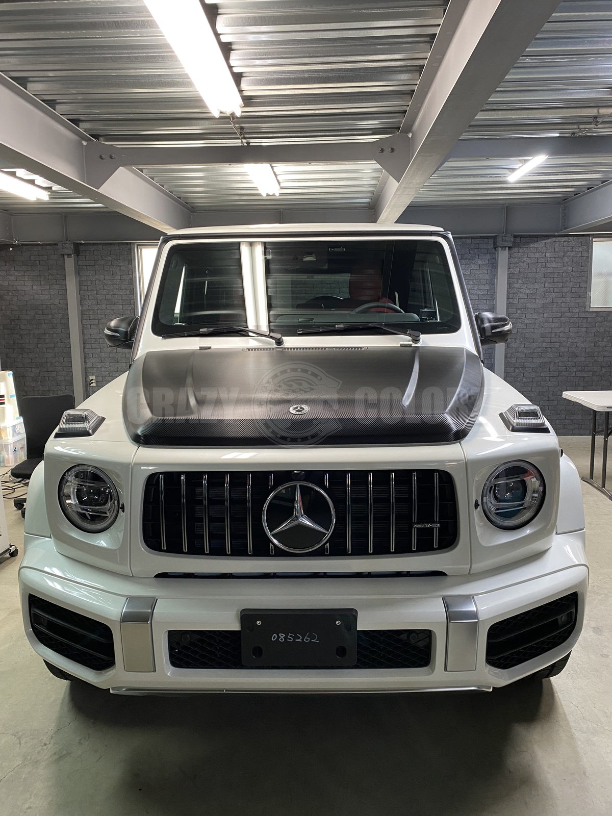 Mercedes-AMG Gクラスのボンネットカーボンラッピング施工 東京