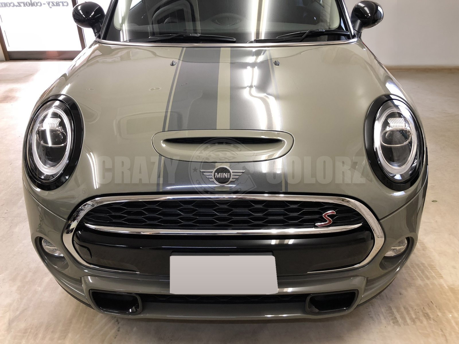 MINI クーパーS グレーのボンネットストライプ 東京