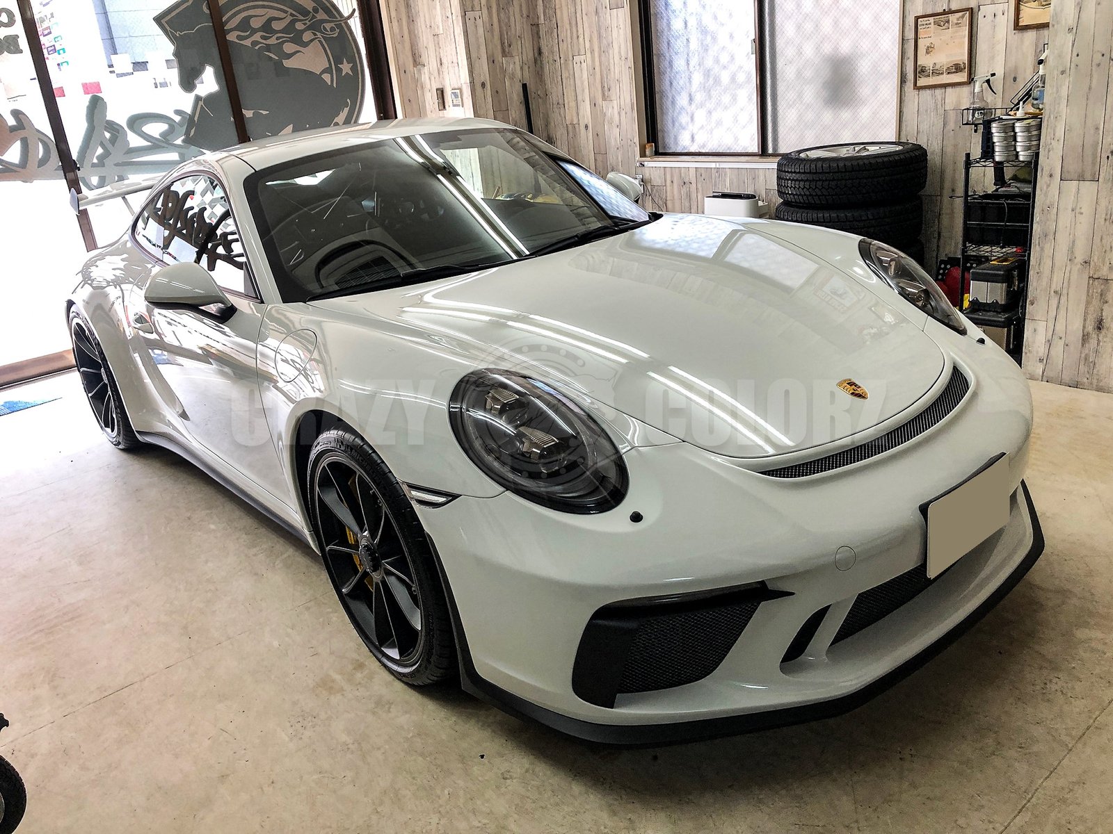 フロントフルPPFとセラミックコーティングを施工したポルシェ911 GT3 991.2